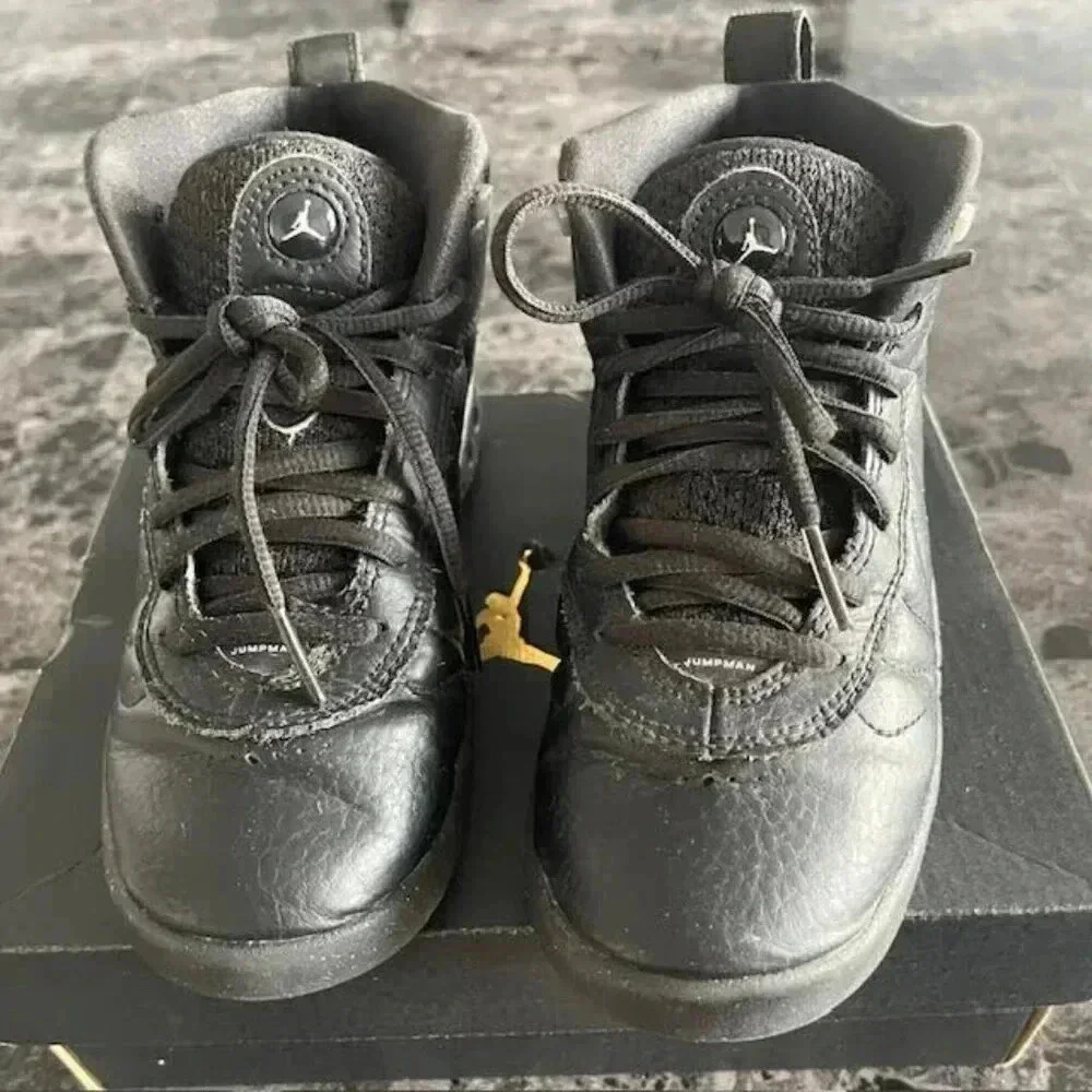 Jordan Jumpman Pro Kids' Sneakers in size 1Y Black Lace-Up